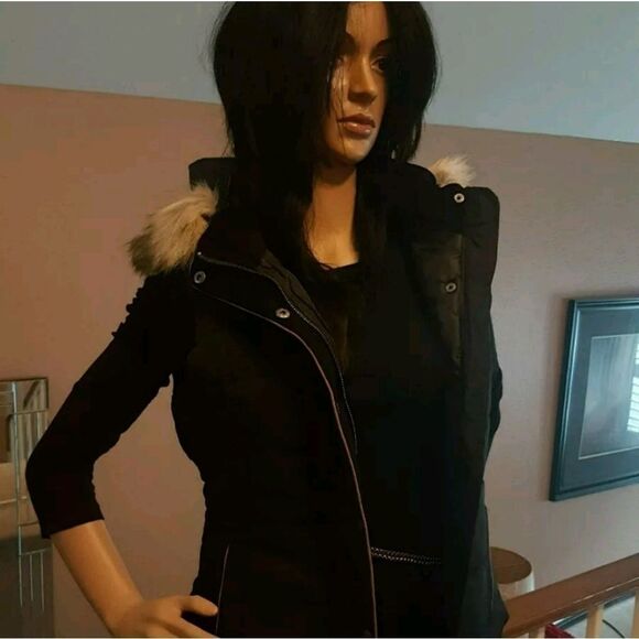 AEROPOSTALE PRINCE&FOX FULL ZIP  HOODED PARKA VEST - Picture 8 of 9
